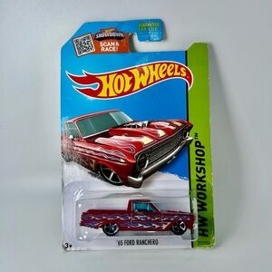 2015 Hot Wheels #212 HW Workshop-Heat Fleet '65 FORD RANCHERO Red Variant wMC5Sp